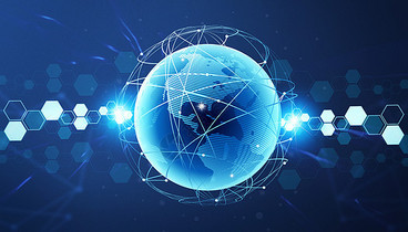 科技感熒光綠色六邊形元素素材下載-正版素材400856661